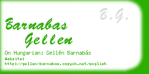 barnabas gellen business card