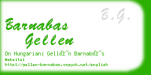 barnabas gellen business card